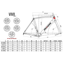 MODA Vivo Rim Frameset - Firey Red